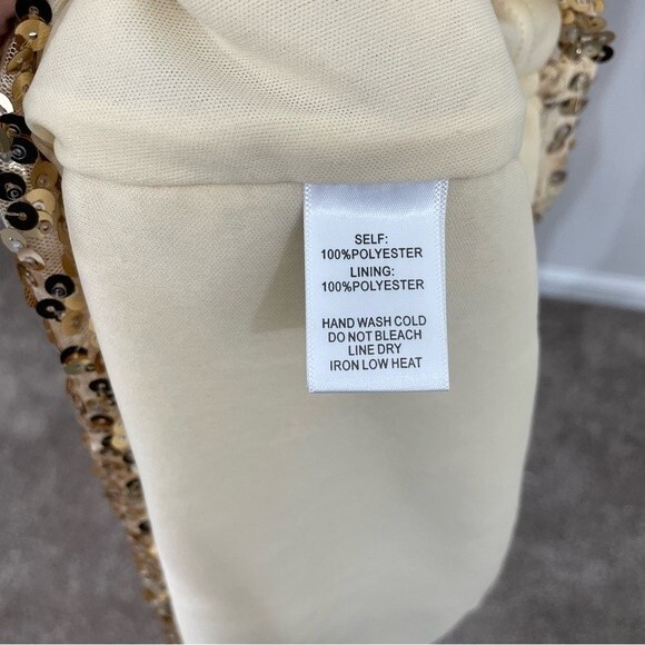 NWT Lulus Force of‎ Fashion Gold Backless Sequin Mini Dress Size MEDIUM - Picture 6 of 10